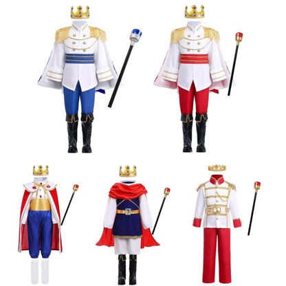 Halloween Costumes Prince Set Polyester Top Pants Cloak