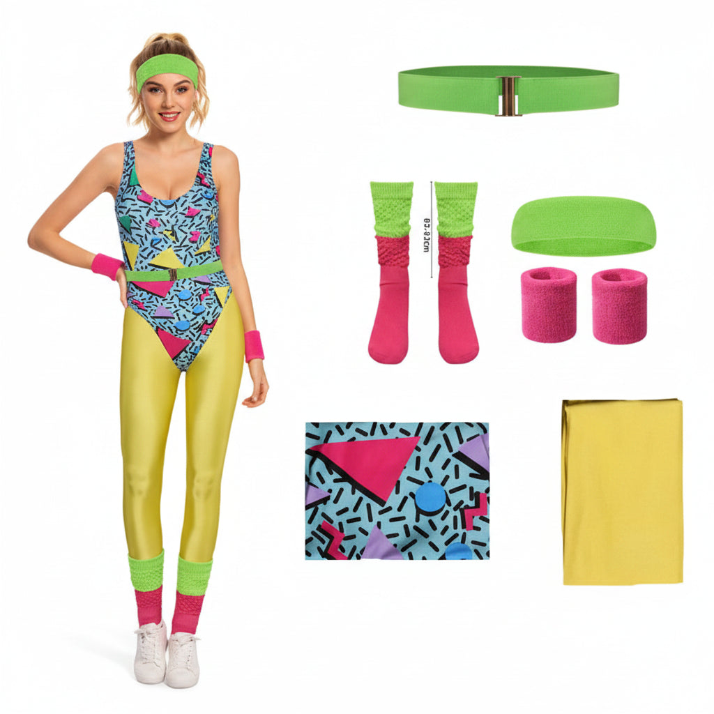 Costumi di Halloween Set Accessori Abbigliamento Neon per Allenamento