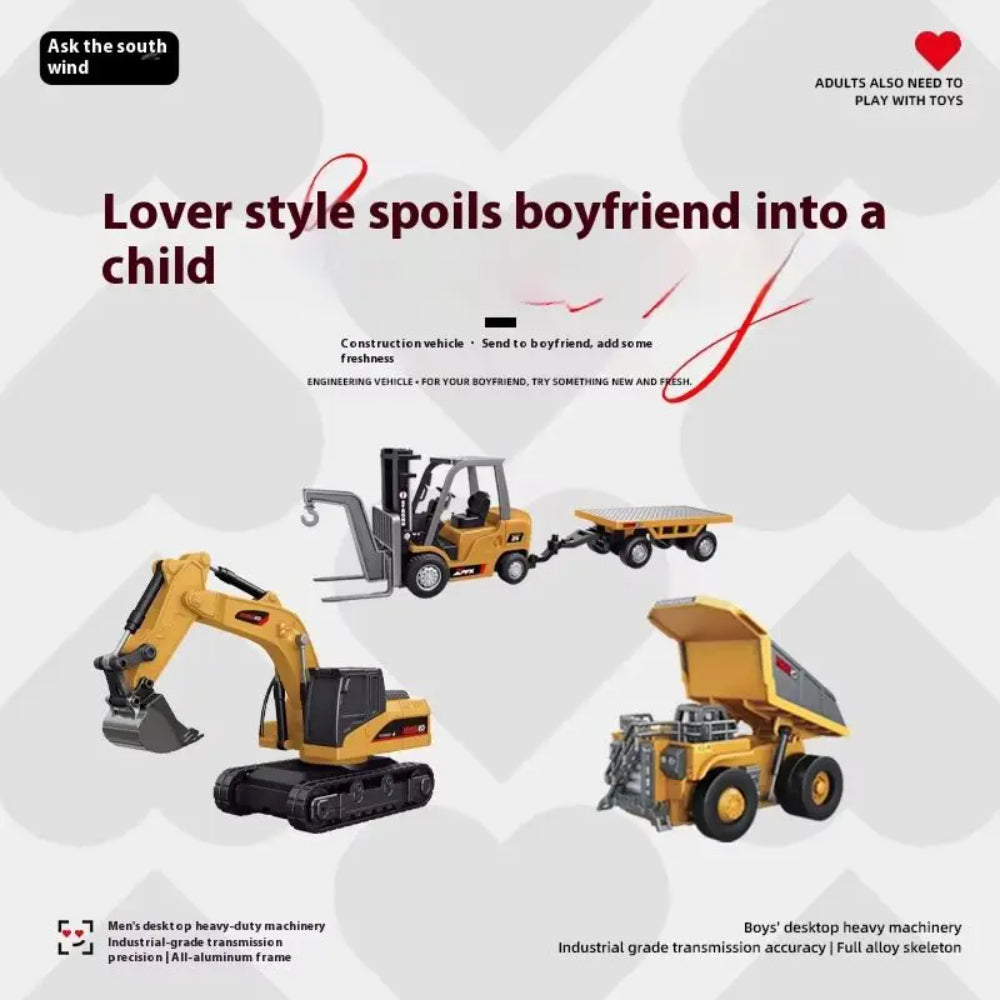 Construction Toy Alloy Vehicle Set Remote Control Functions