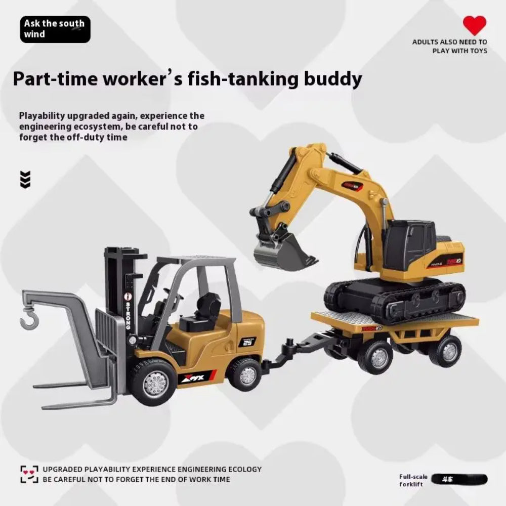 Construction Toy Alloy Vehicle Set Remote Control Functions