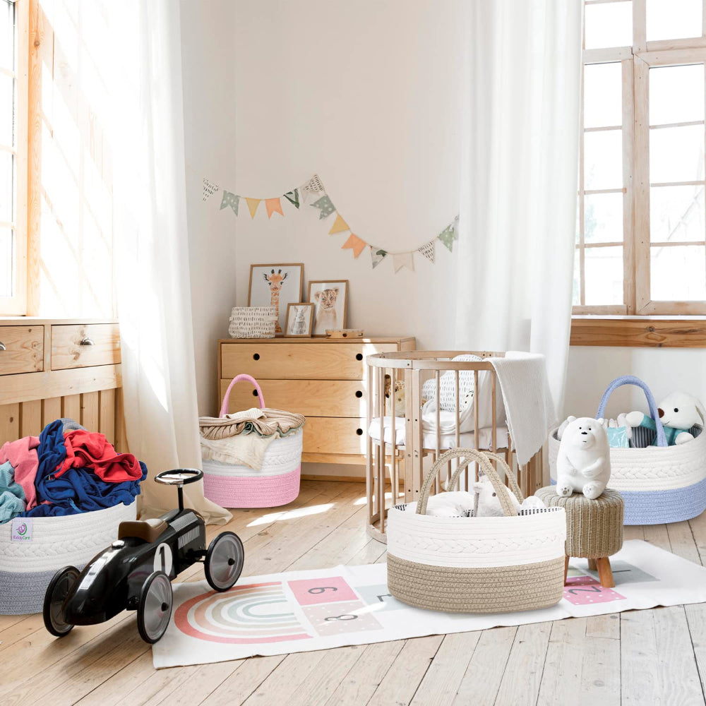 Baby Organizer Nursery Basket Storage Tote Diaper Caddy