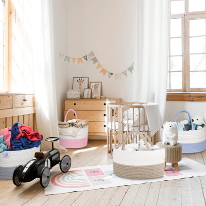 Baby Organizer Nursery Basket Storage Tote Diaper Caddy