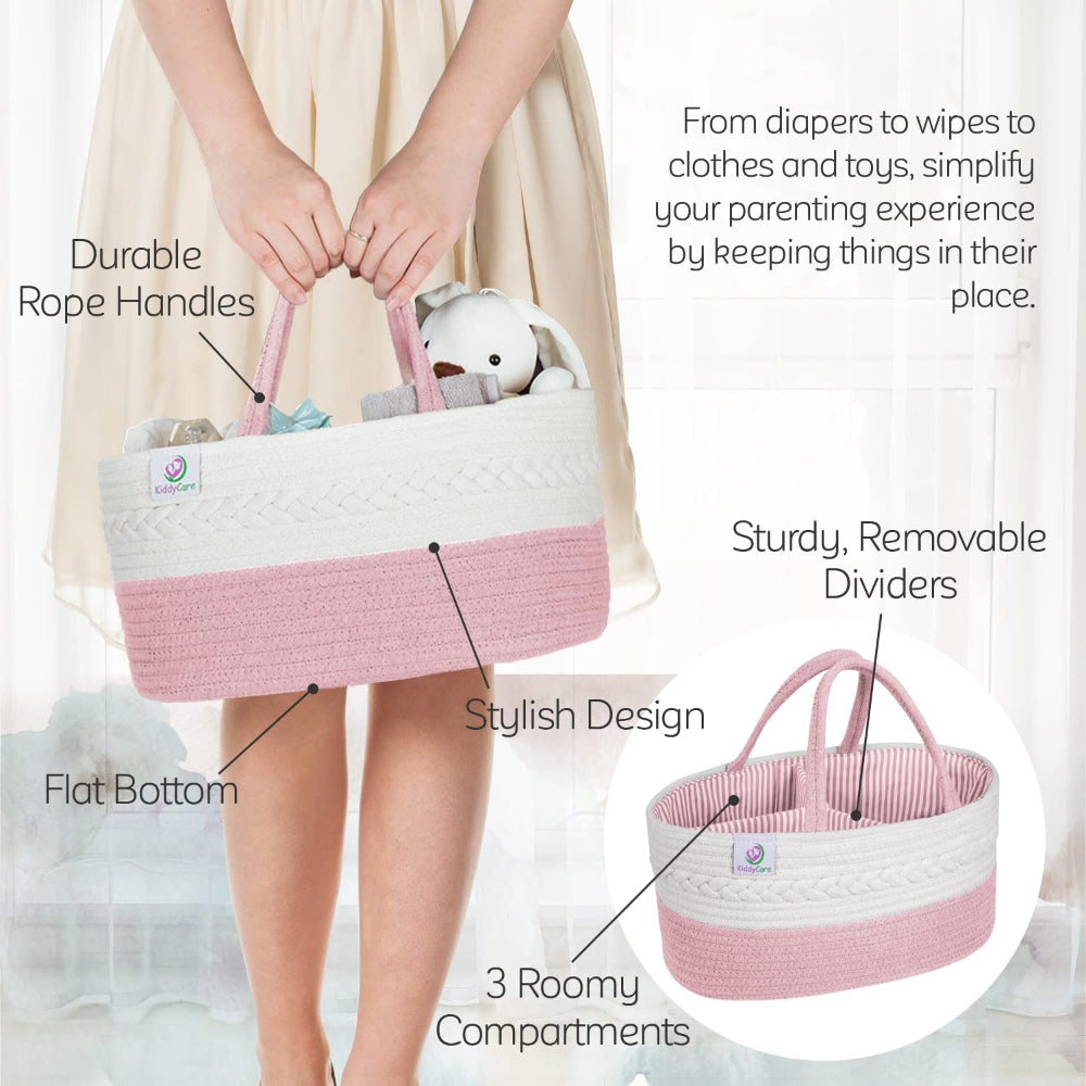 Baby Organizer Nursery Basket Storage Tote Diaper Caddy