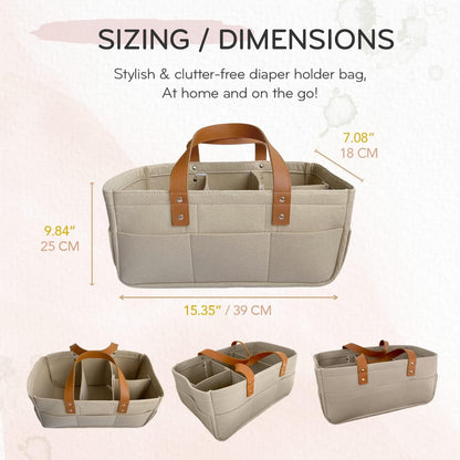 Baby Organizer Nursery Basket Storage Tote Diaper Caddy