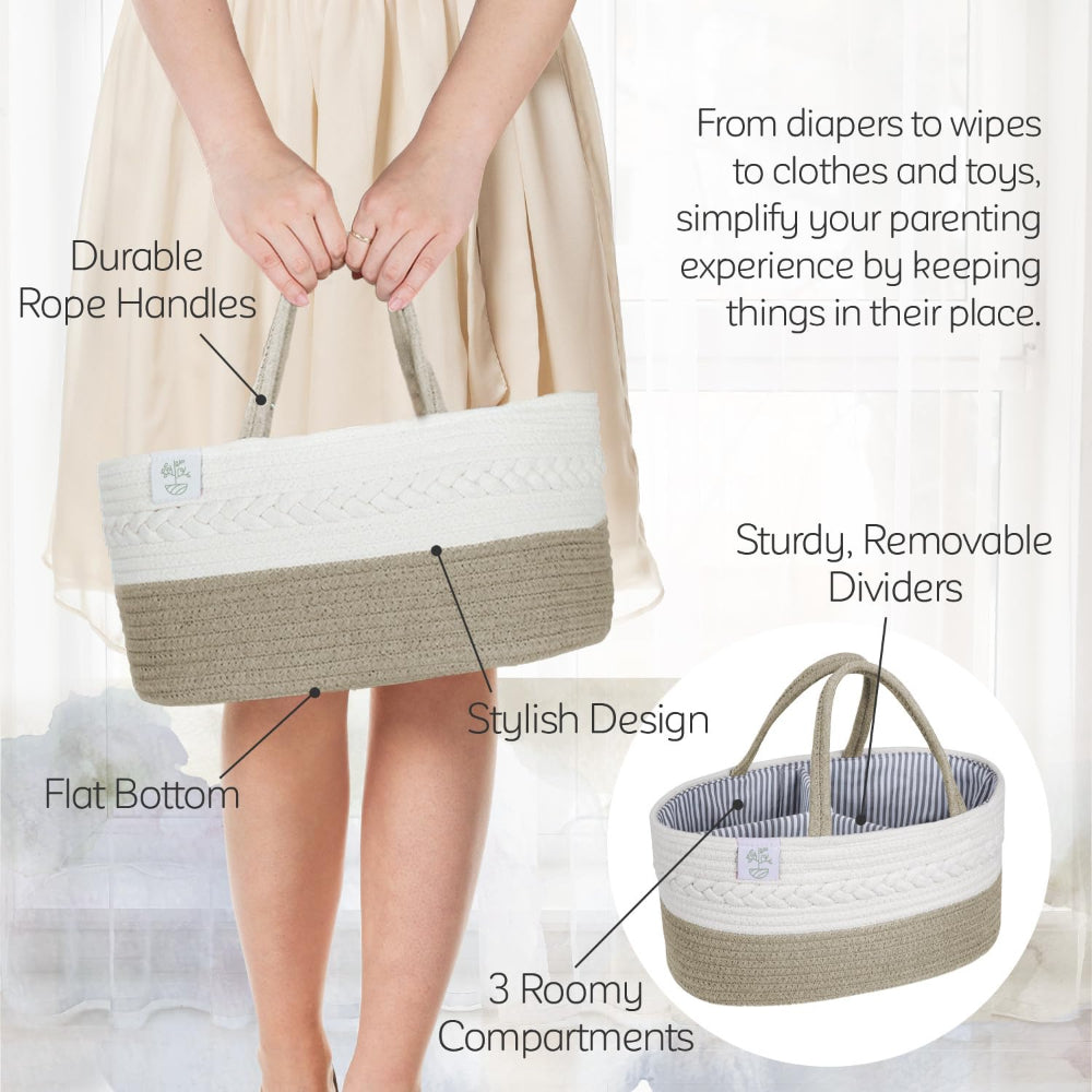 Baby Organizer Nursery Basket Storage Tote Diaper Caddy