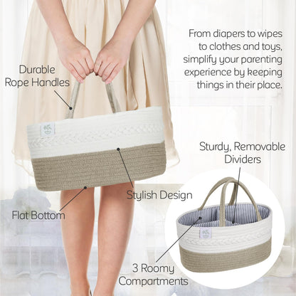 Baby Organizer Nursery Basket Storage Tote Diaper Caddy