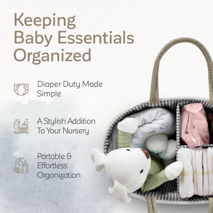 Baby Organizer Nursery Basket Storage Tote Diaper Caddy