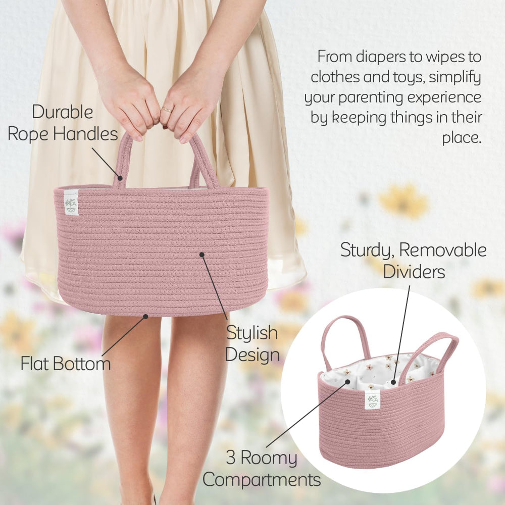 Baby Organizer Nursery Basket Storage Tote Diaper Caddy