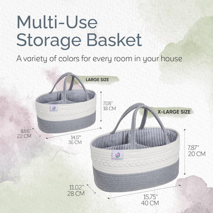 Baby Organizer Nursery Basket Storage Tote Diaper Caddy