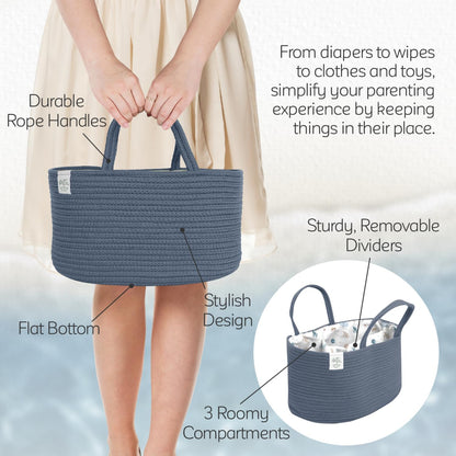 Baby Organizer Nursery Basket Storage Tote Diaper Caddy