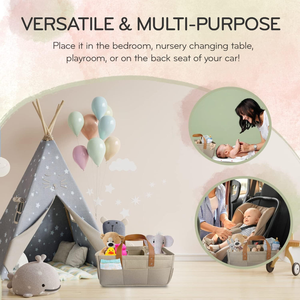 Baby Organizer Nursery Basket Storage Tote Diaper Caddy