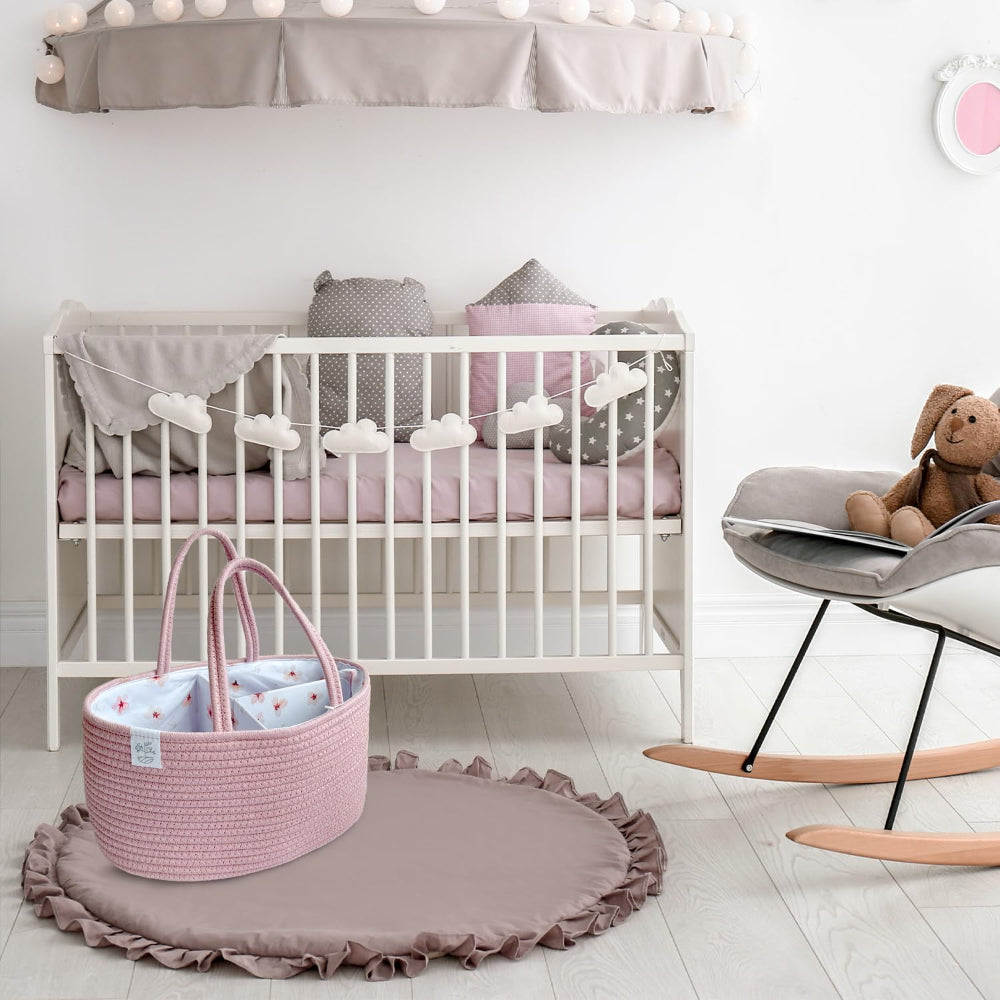 Baby Organizer Nursery Basket Storage Tote Diaper Caddy