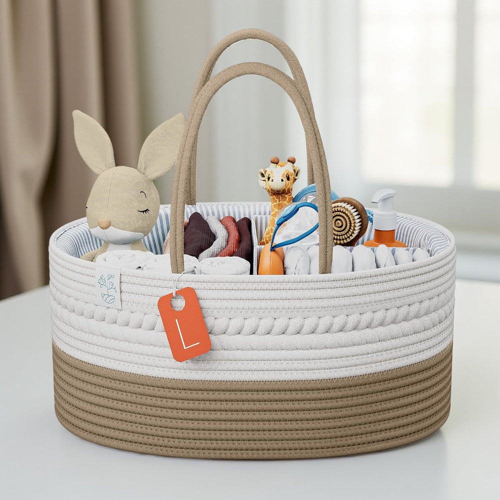 Baby Organizer Nursery Basket Storage Tote Diaper Caddy