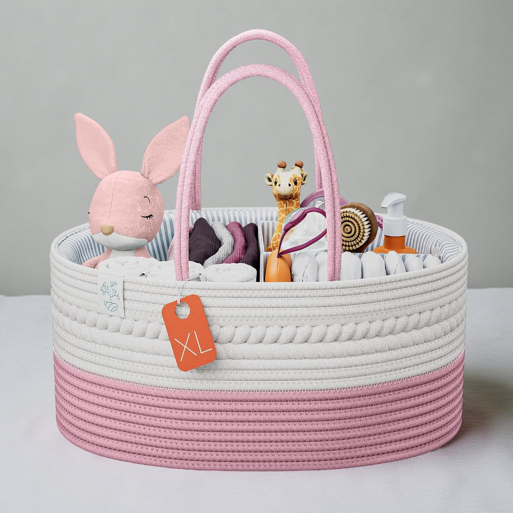 Baby Organizer Nursery Basket Storage Tote Diaper Caddy