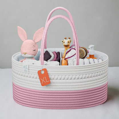 Baby Organizer Nursery Basket Storage Tote Diaper Caddy