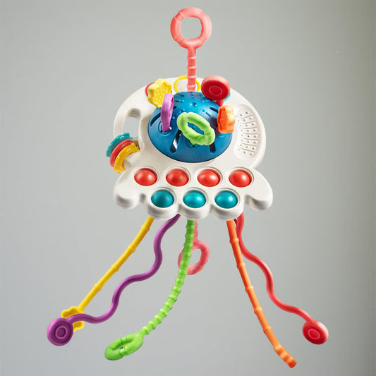 Baby Toy Sensory Pull Activity Teether Development Spinner