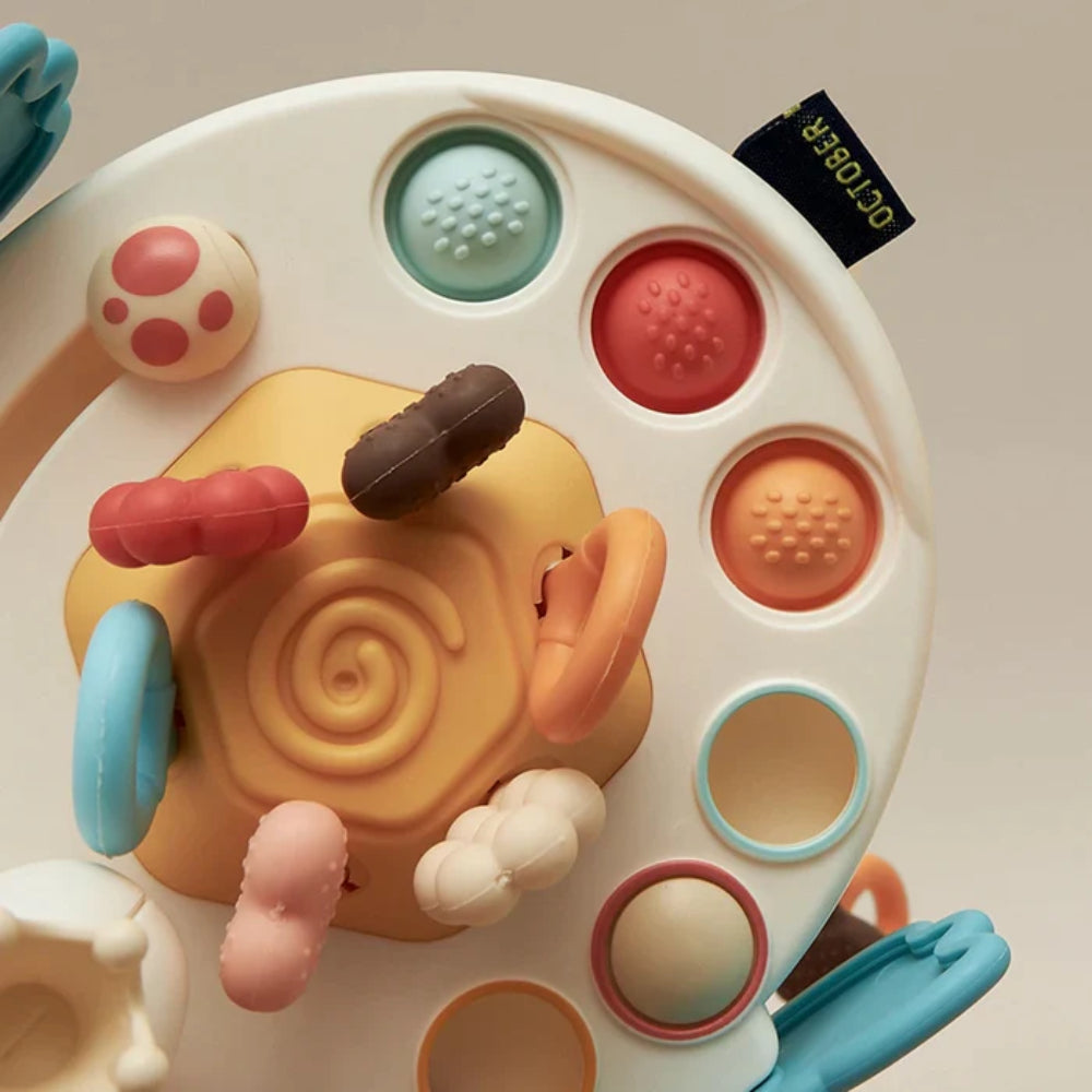 Baby Toy Sensory Pull Activity Teether Development Spinner