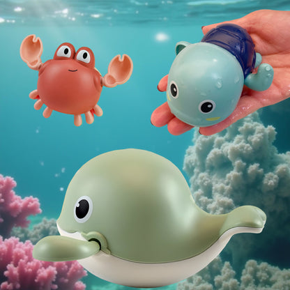 Kids Bath Toys Floating Wind Up Swimming Sea Creatures