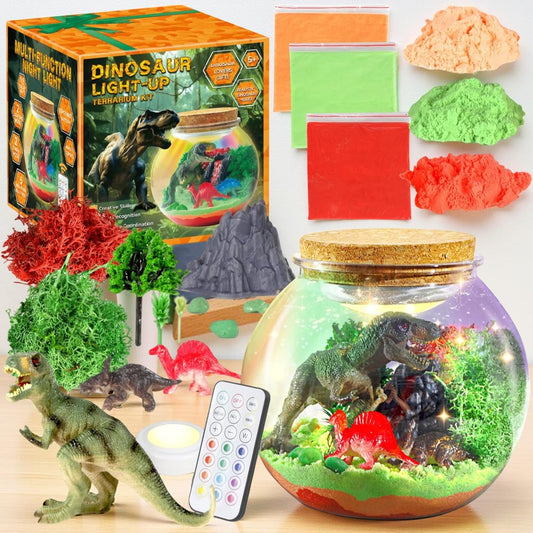 Kinder Terrarium Set Dinosaurier Bastel Nachtlicht Spielzeug Set