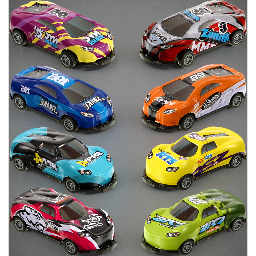 Kids Toy Pull Back Stunt Car Set Flip Jump Vehicle Pack