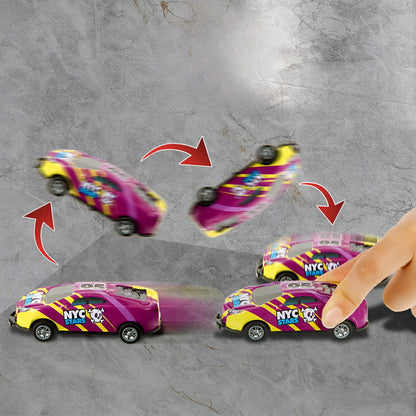 Kids Toy Pull Back Stunt Car Set Flip Jump Vehicle Pack