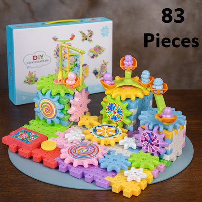 Kinder Spielzeug Zahnrad Set Kreatives STEM Bauklötze Konstruktionsset