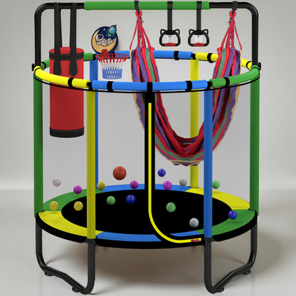 Kids Trampoline Indoor Outdoor Playset Activity Park Frame