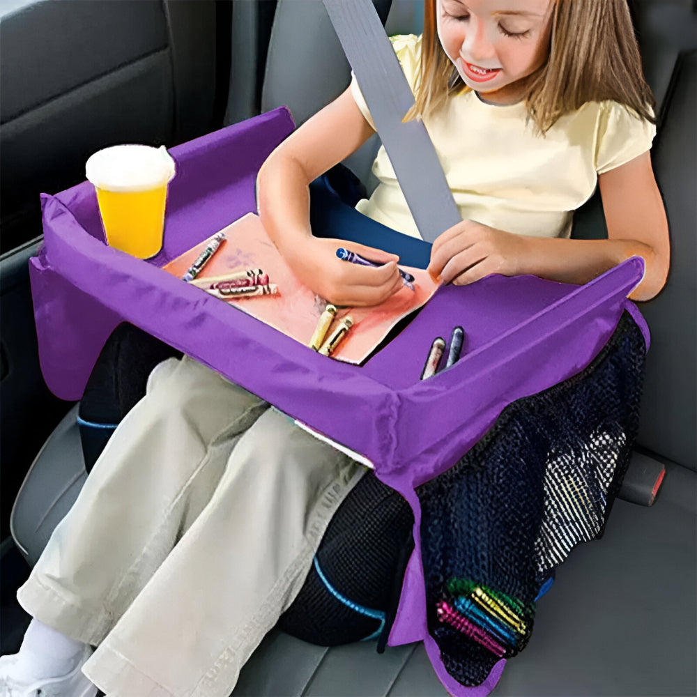 Kids Travel Tray Portable Car Seat Organizer Activity Table
