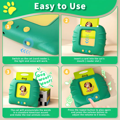 Kinder Lernkartenleser Montessori Bildungs-Spielzeug