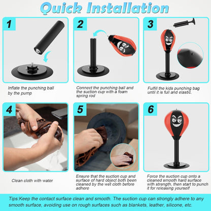 Punching Bag Desktop Boxing Ball Kids Stress Relief Training Toy