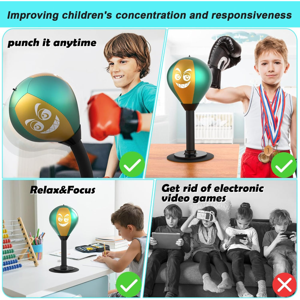 Punching Bag Desktop Boxing Ball Kids Stress Relief Training Toy