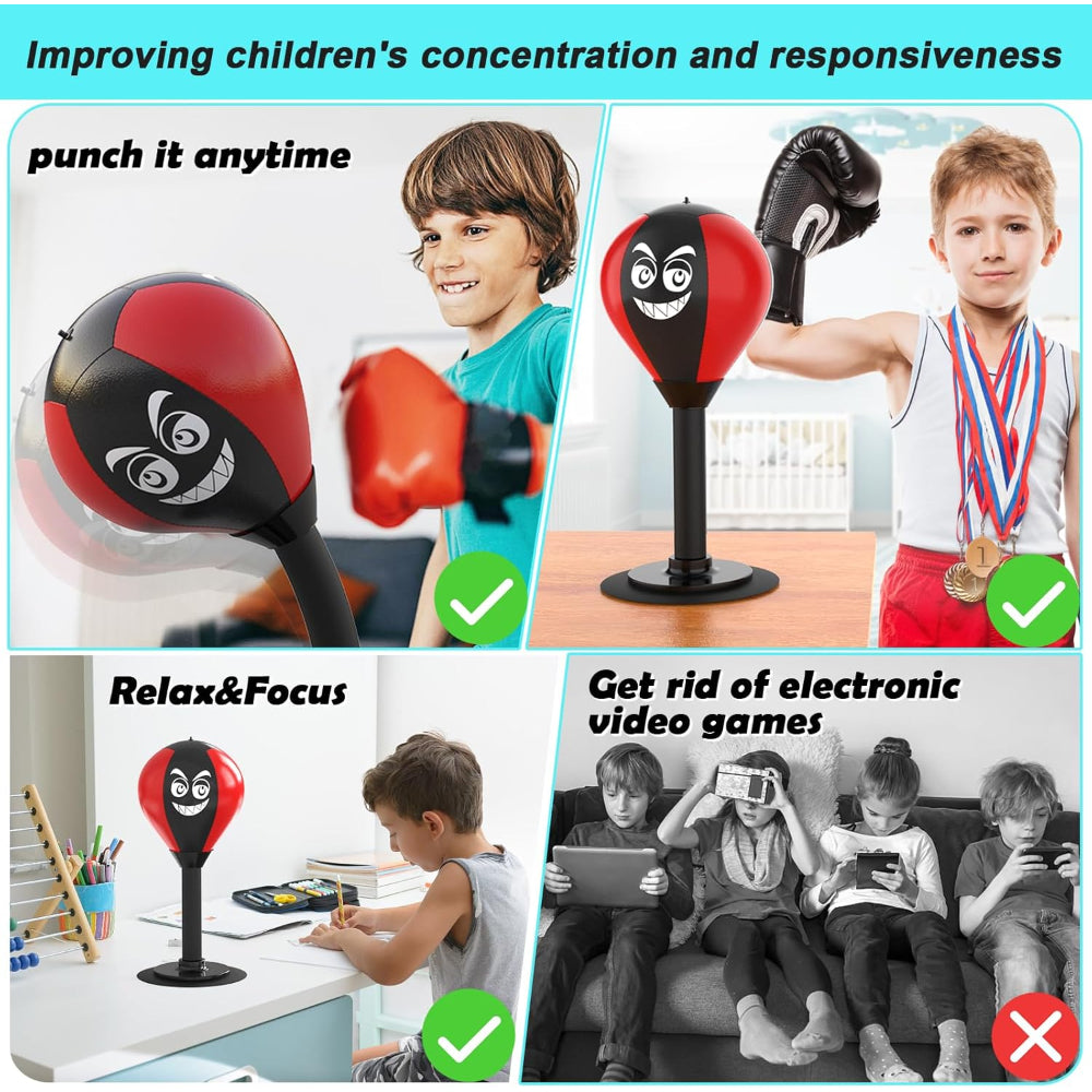 Punching Bag Desktop Boxing Ball Kids Stress Relief Training Toy