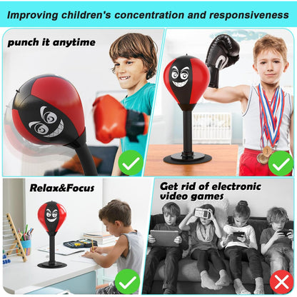 Punching Bag Desktop Boxing Ball Kids Stress Relief Training Toy
