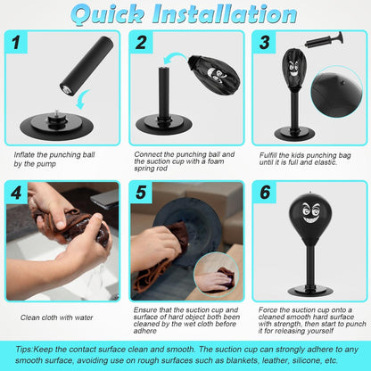 Punching Bag Desktop Boxing Ball Kids Stress Relief Training Toy