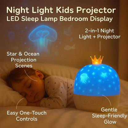 Night Light Kids Projector LED Sleep Lamp Bedroom Display