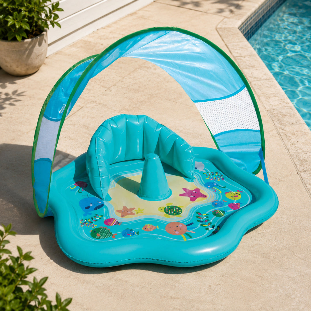 Splash Pad Inflatable Water Mat Baby Canopy Seat