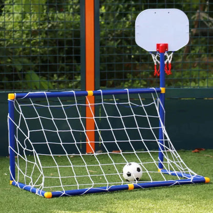 Sports Toy Soccer Goal Basketball Hoop Kids Play Set