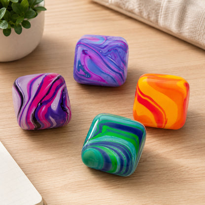 Squishy Toy Swirl Sensory Fidget Stress Cube