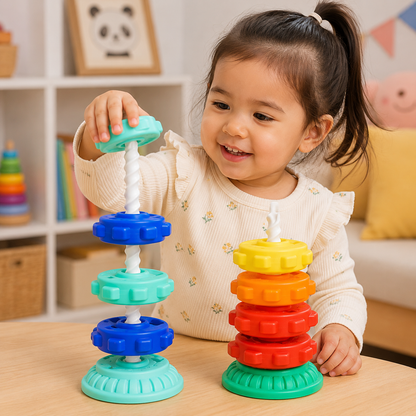 Stacking Toy Spin Tower Kids Learning Play Set