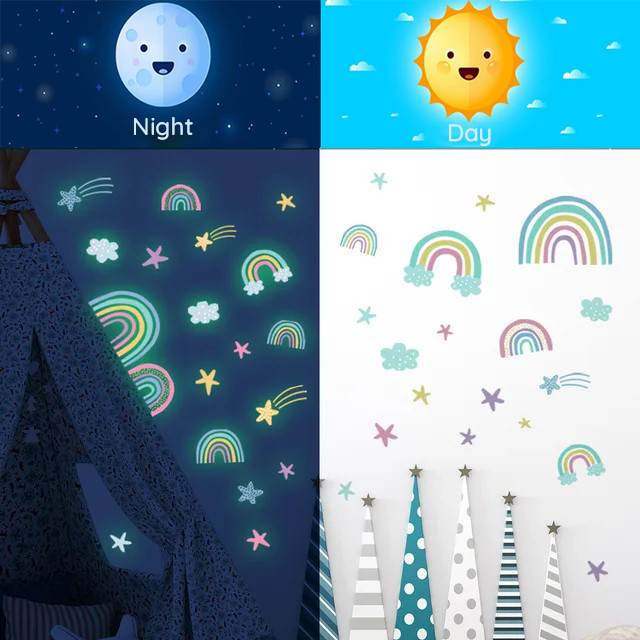 Glowing wall stickers for peaceful nights