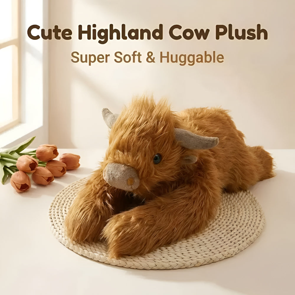 Stuffed Animal Cow Plush Weighted Cuddle Toy Kids Gift