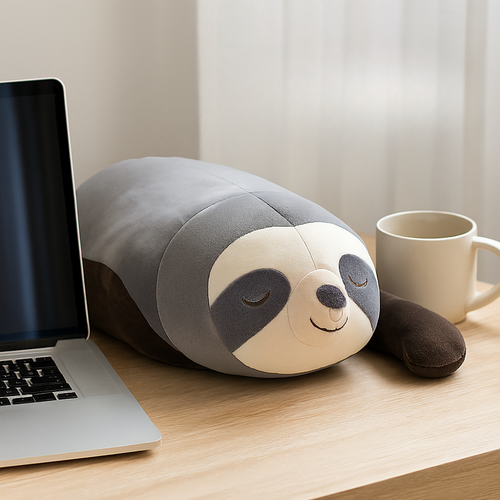 Stuffed Animal Sloth Plush Pillow Soft Cuddly Toy Kids Adults