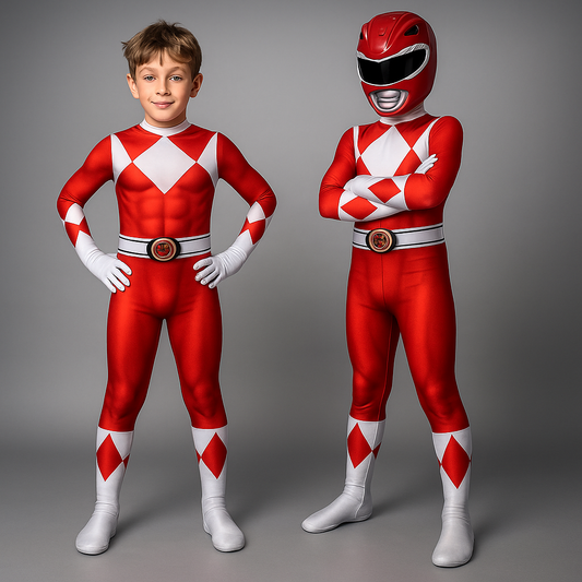 Superhero Jumpsuit Costume for Kids with Mask for Cosplay Fun 0