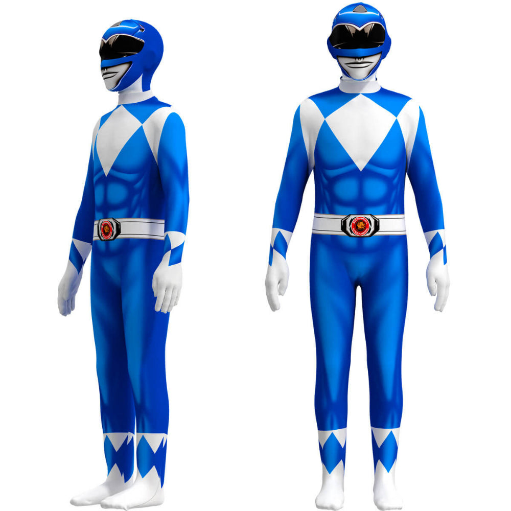 Kids Superhero Jumpsuit Mask Set Costume Outfit