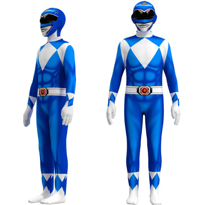 Kids Hero Costume Jumpsuit Mask Set Outfit