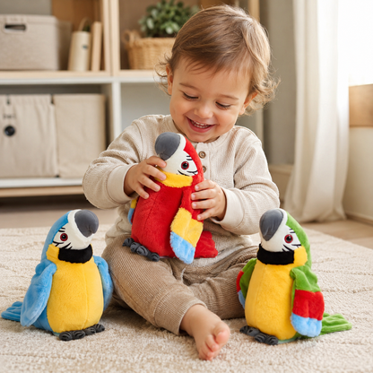 Talking Toy Parrot Voice Repeating Interactive Moving Bird