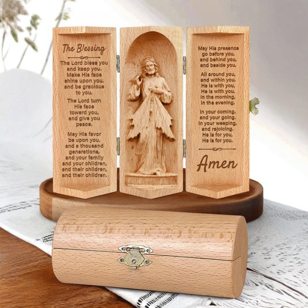 The Blessing Religious Statue Openable Sculpture Gift Box