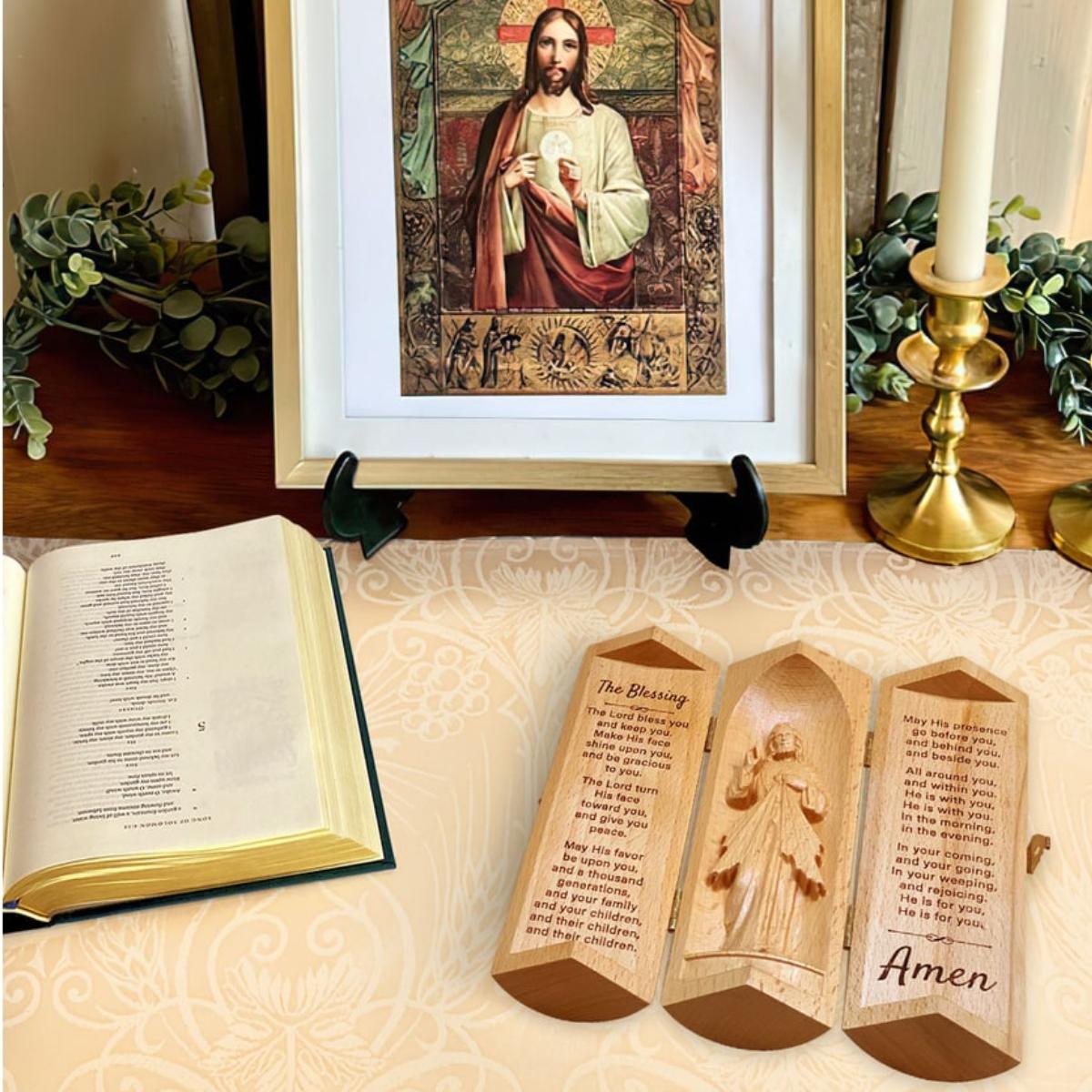 The Blessing Religious Statue Openable Sculpture Gift Box
