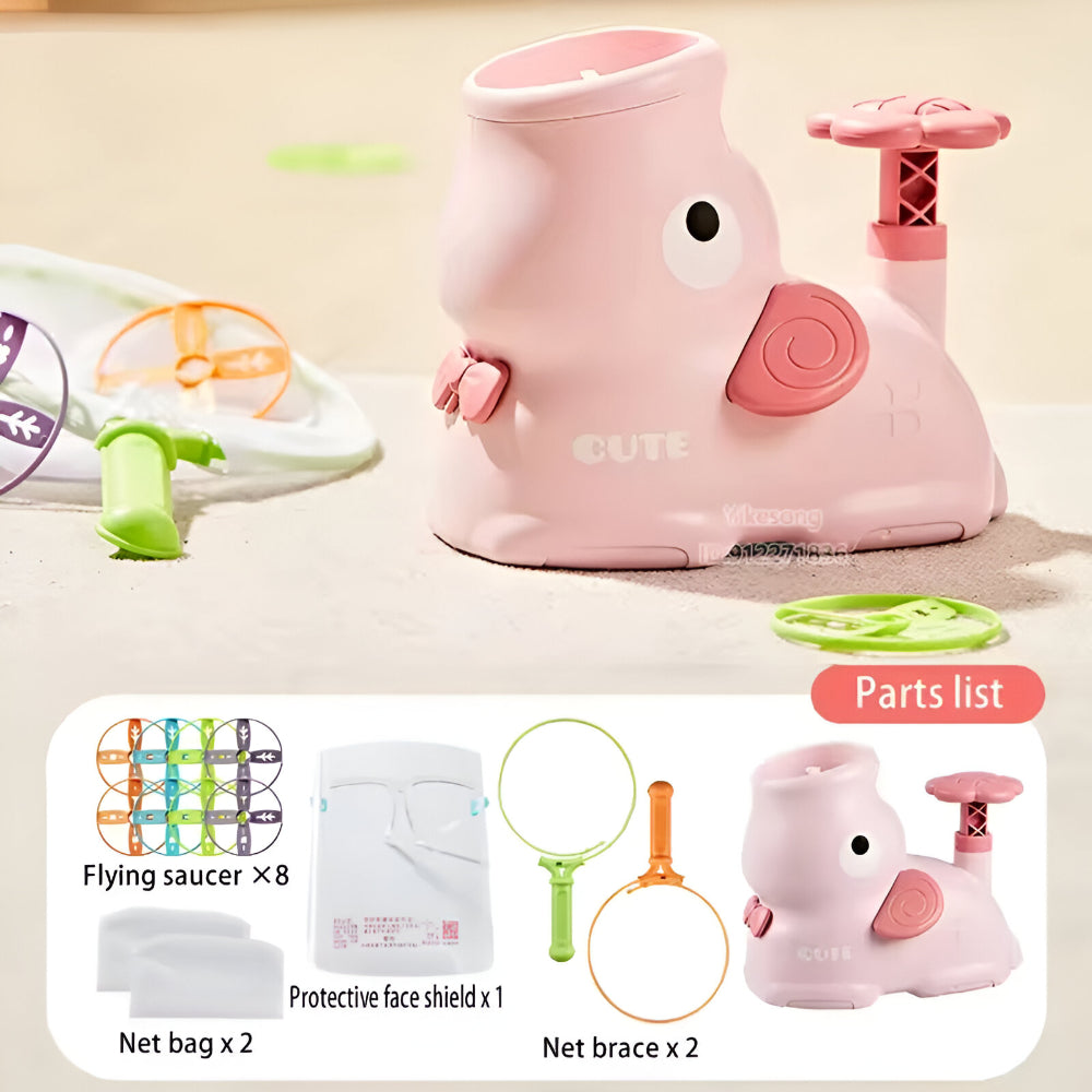 Toy Launcher Flying Disc Kids Outdoor Activity Set