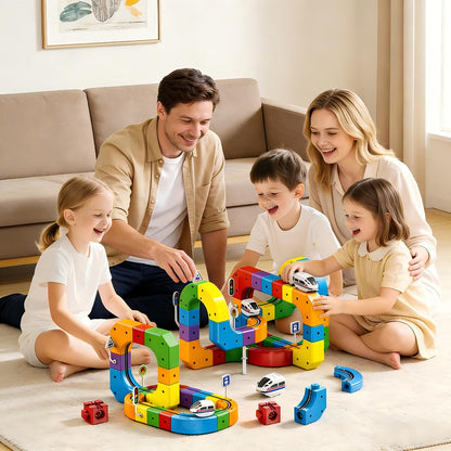 Train Set Electric Track Blocks USB Puzzle Toy